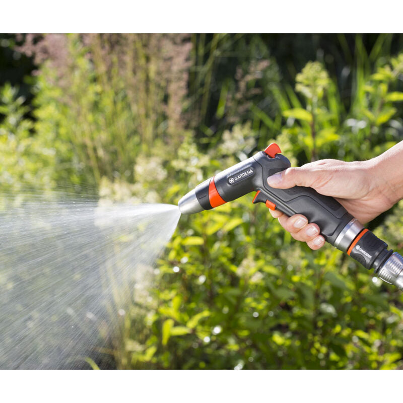 Tête du pistolet Premium Gardena avec sa bague de protection en caoutchouc