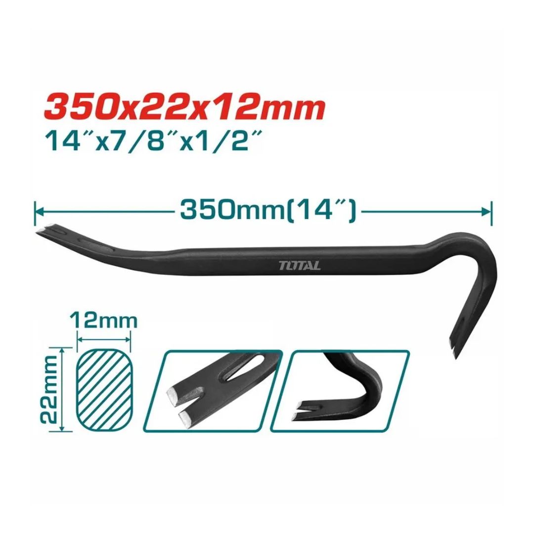 Pince a decoffrer 350 mm×22 mm×12 mm TOTAL THT431142