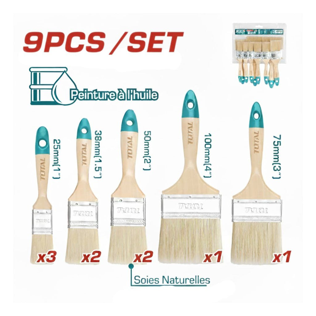Ensemble de 9 pinceaux TOTAL THT8414091