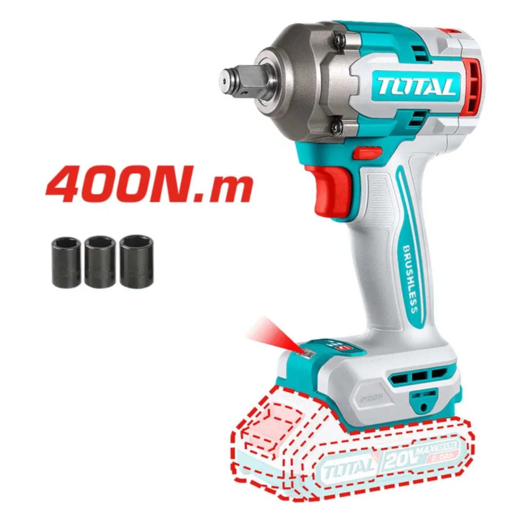 PACK Visseuse Perceuse+Clé à Choc 400 N·m 20V TOTAL