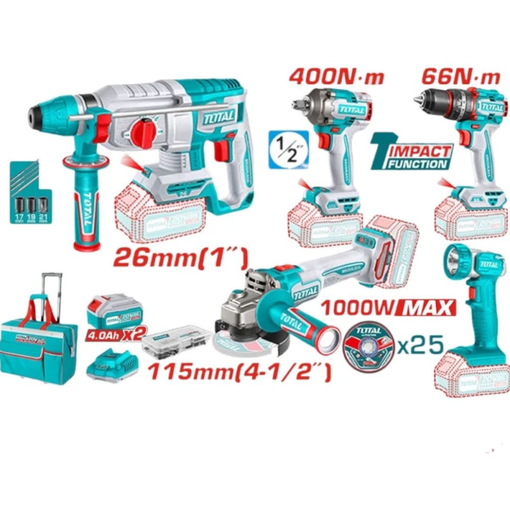 Pack 5en1 20V Sans fil TOTAL TCKLI20592