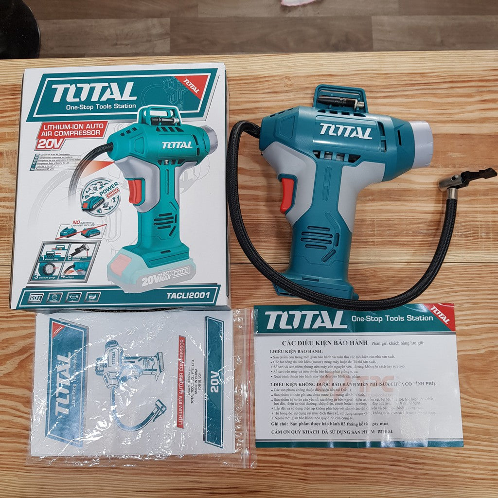 Gonfleur d’air automatique au lithium-ion 20V TOTAL TACLI2001