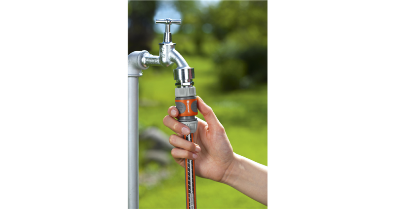 Raccord rapide Gardena 13 et 15 mm, branchement sur nez de robinet