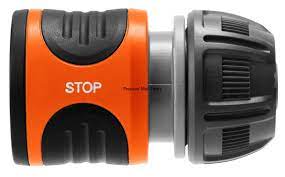 Raccord Aquastop Gardena vu de face, système d'arrêt automatique de l'eau