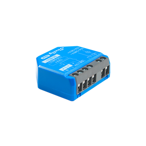 Shelly 1 Gen4 أزرق — مرحل Wi-Fi 6 وZigbee وMatter، تلامس جاف 16 أمبير