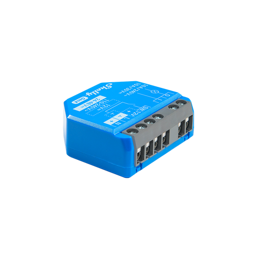 Shelly 1 Gen4 bleu — relais Wi-Fi 6, Zigbee et Matter, contact sec 16 A