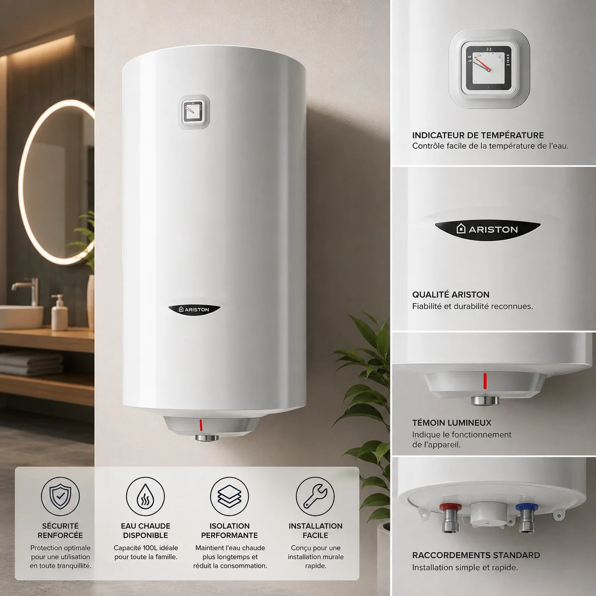 chauffe eau electrique Ariston 100L