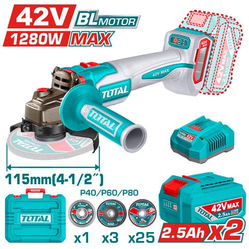 Meuleuse d'angle sans fil TOTAL TAGLI4128112 20 V