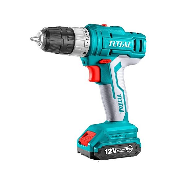 Perceuse visseuse sans fil TOTAL TDLI1222 12 V, 25 Nm, avec deux batteries lithium-ion