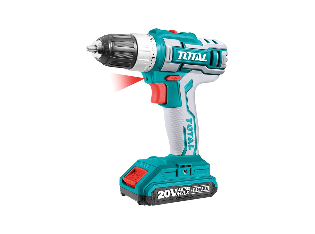 Perceuse Visseuse 20V / 2.0Ah & 2 batteries TOTAL TDLI2002