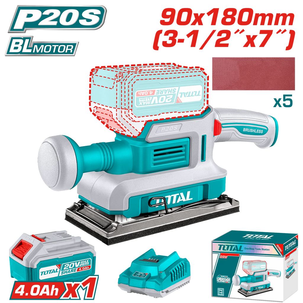 Scie sauteuse sans fil TOTAL TFSLI20311 20 V Li-ion