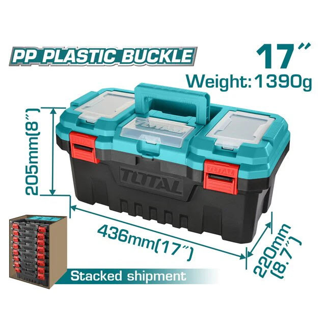 Boîte à outils plastique 17″ (436 mm) TOTAL TPBX0171