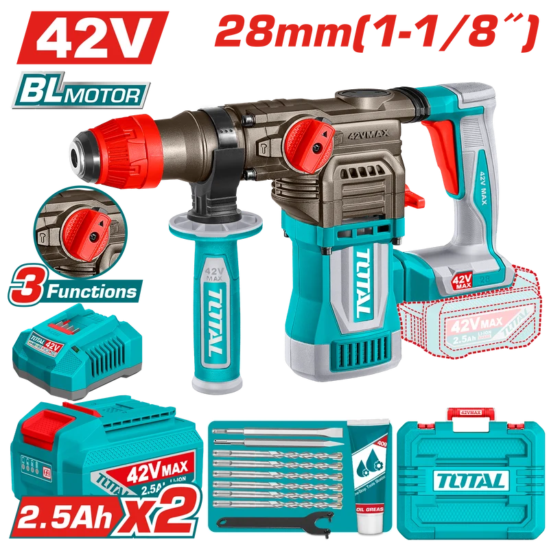 Marteau perforateur sans fil 42 V TOTAL TRHLI422882