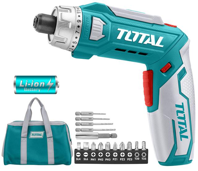 Tournevis électrique sans fil TOTAL TSDLI0801 8 V lithium-ion