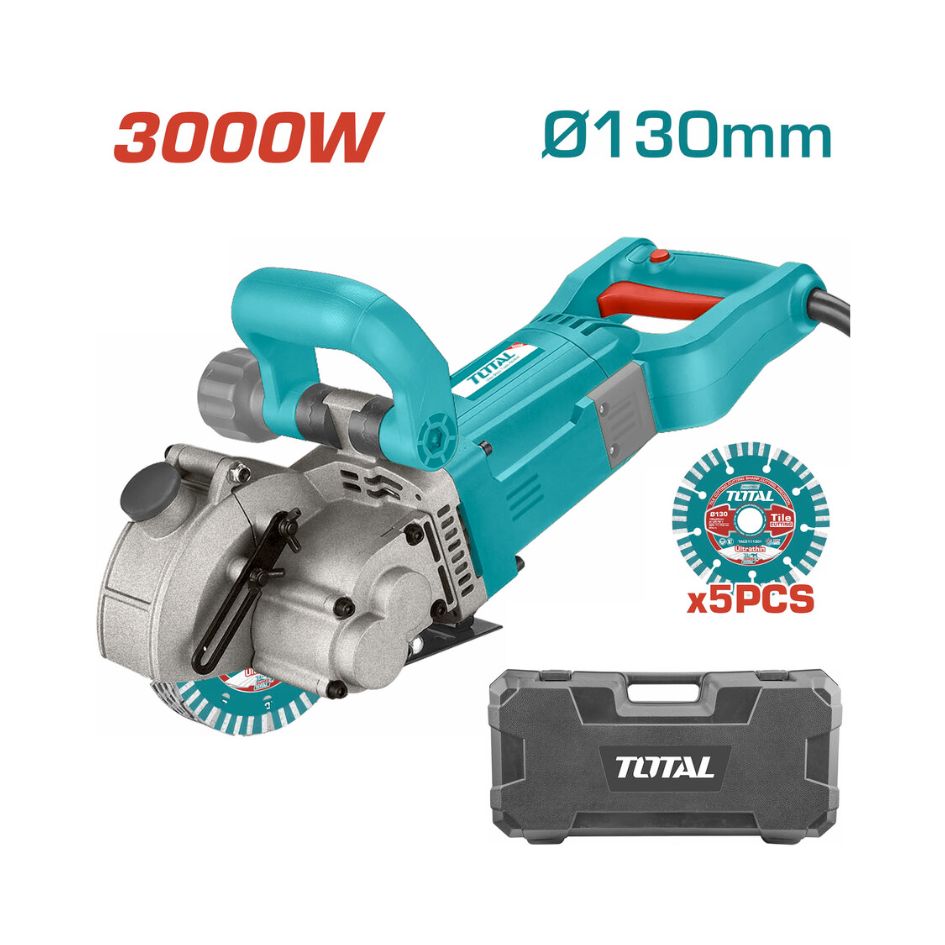 Rainureuse murale 3000W 130mm 5 Disques TOTAL TWLC1301