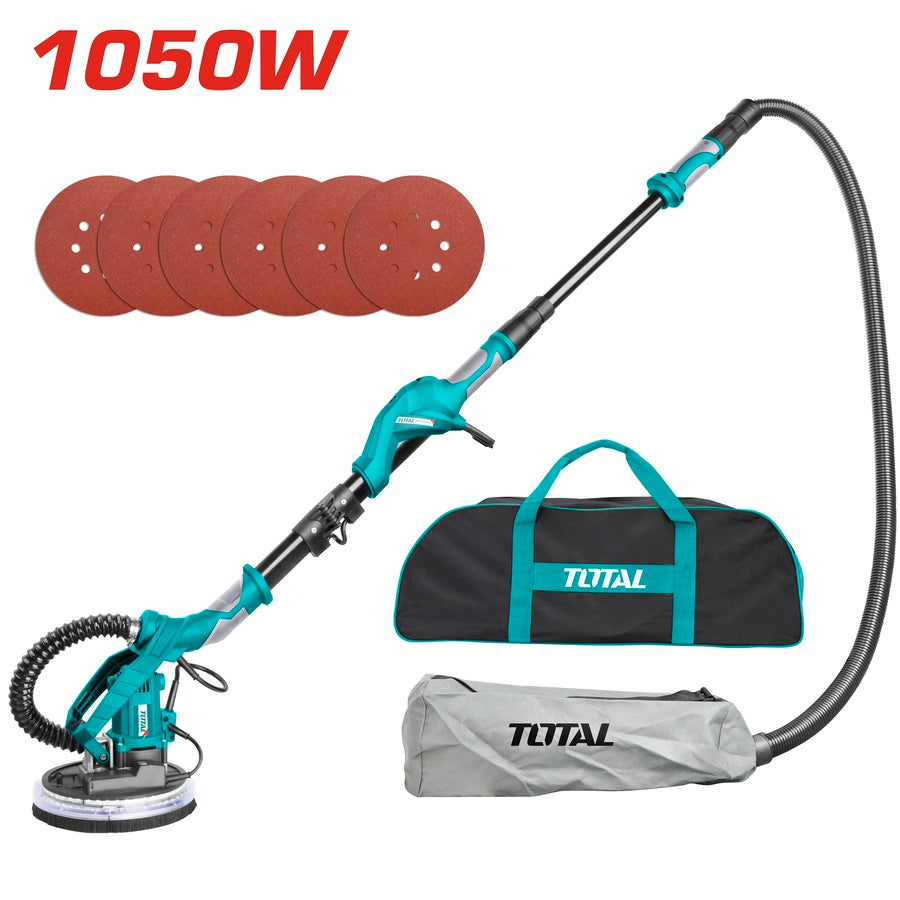 Ponceuse électrique TOTAL TWS10501 1050 W avec plateau 215 mm, tuyau et sac à poussière