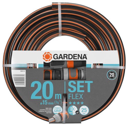 Tuyau d'arrosage Comfort FLEX 15 mm (5/8″), 20 m avec accessoires — Gardena