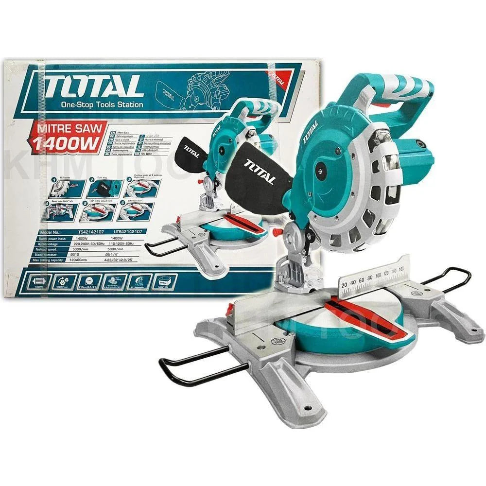 Scie à onglet TOTAL TS42142107 1400 W lame 210 mm