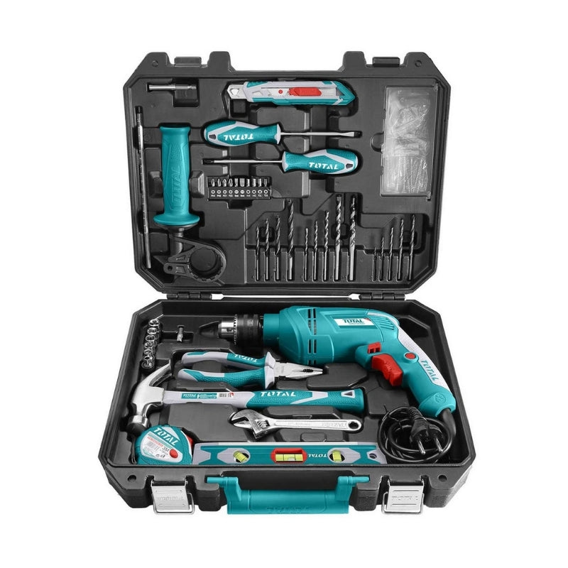 Perceuse 650W avec Jeu d’outils de 101 Pièces TOTAL THKTHP1012