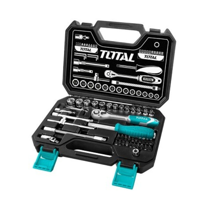 Jeu de 45 douilles 1/4″ TOTAL THT141451
