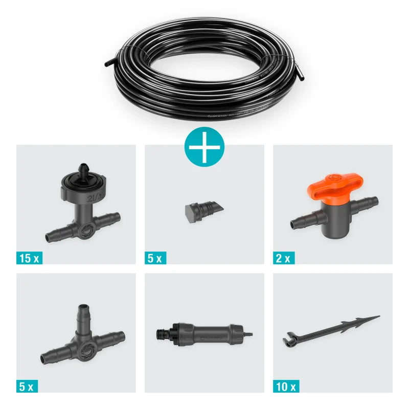 Dérivation en T 4,6 mm du kit d'arrosage Gardena pour balcon