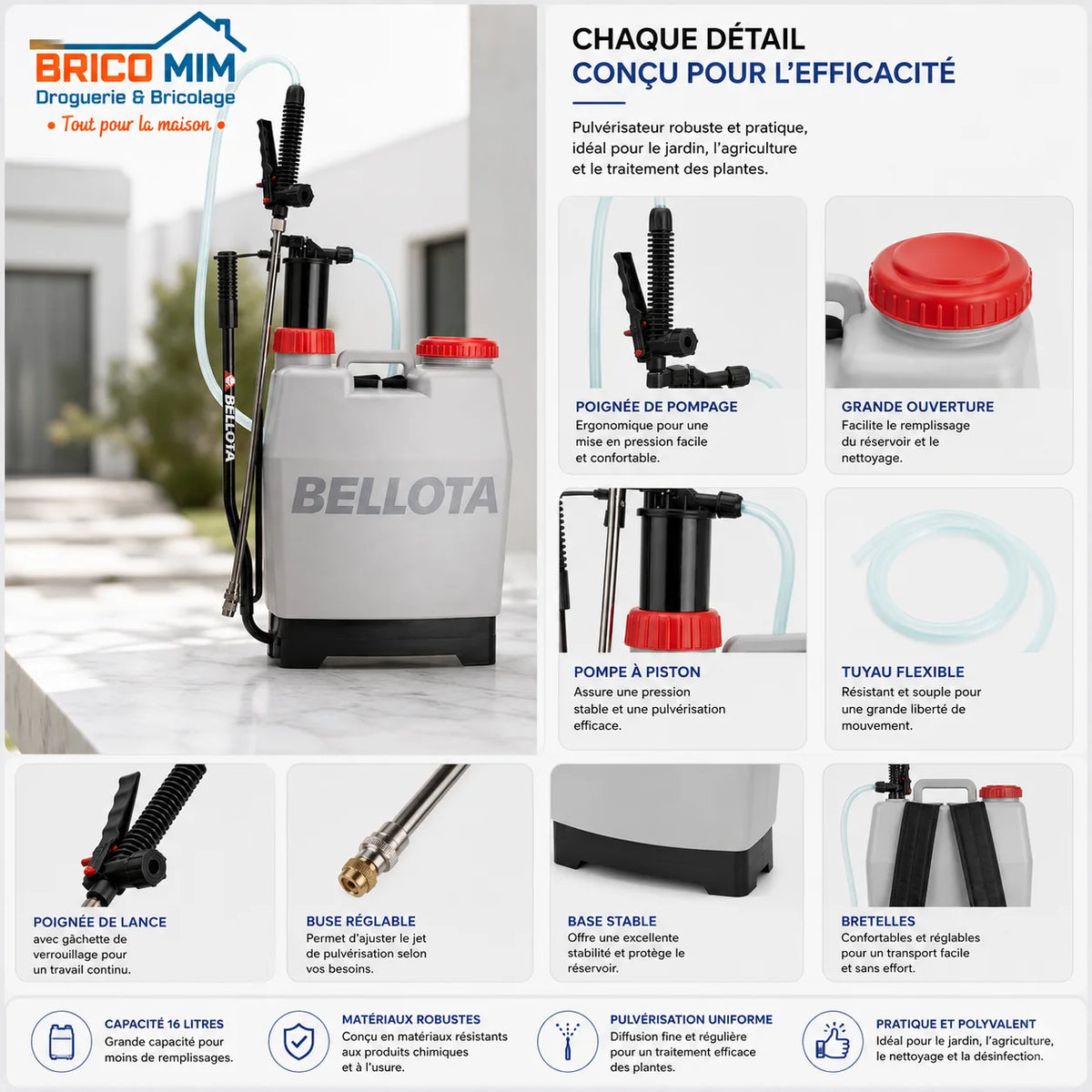 PULVERISATEUR BELLOTA 16L