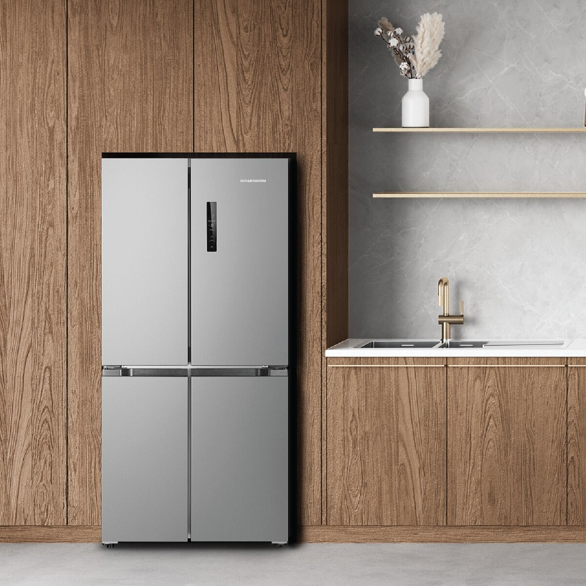 Réfrigérateur 4 portes Arthur Martin AQE4900AA installé dans une cuisine