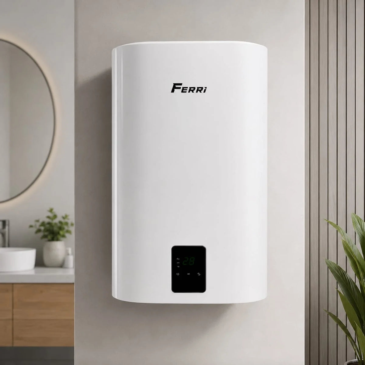 chauffe eau electrique slim Ferri (Blanc) 50L