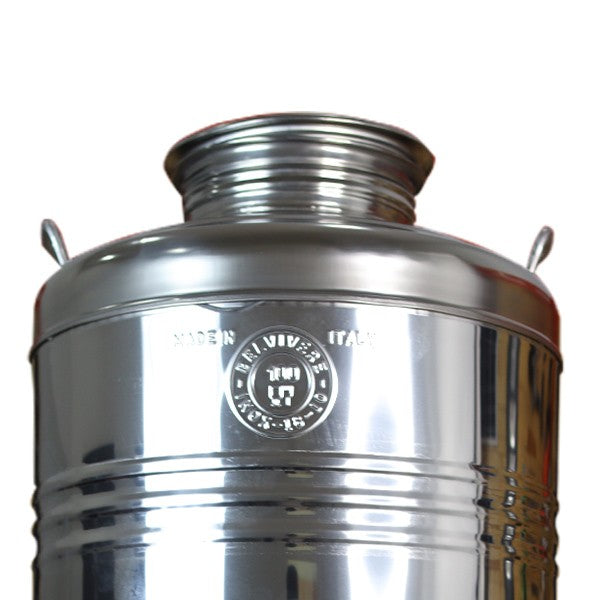 Partie haute du bidon d'huile d'olive inox 50 L