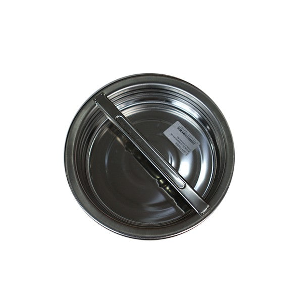 Couvercle du bidon d'huile d'olive inox vu de dessus