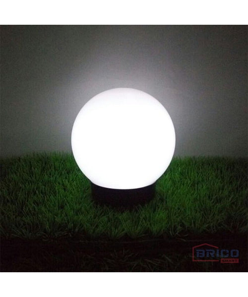 Boule de jardin 300 mm blanche + lampe LED 9W 4000K