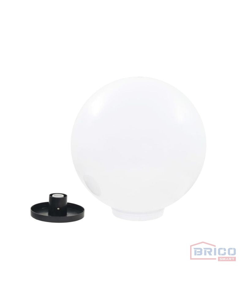 Boule de jardin 250 mm blanche + lampe LED 9W 4000K