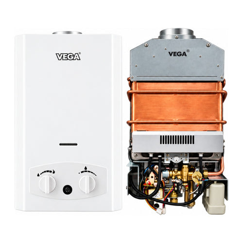 Chauffe-eau à gaz 6 L Vega — allumage automatique