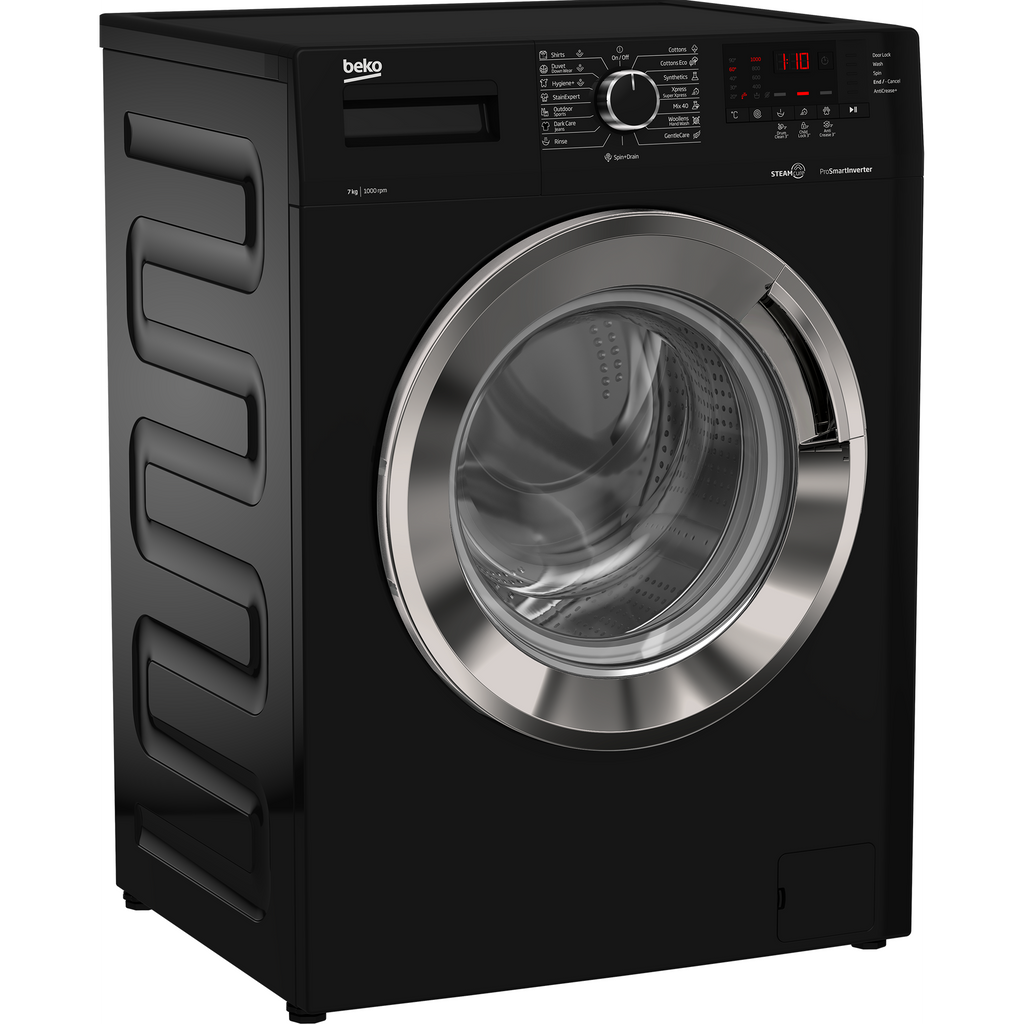 Machine à laver 7 kg 1000 tr/min noir — Beko WTV7512BOB