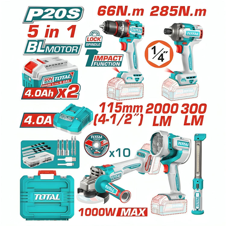 Kit 5 en 1 – Kit d'Outillage Électroportatif Ultra-Puissant