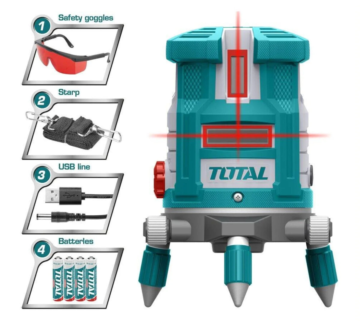 TOTAL Self-Leveling Line Laser 30M REF:TLL306505