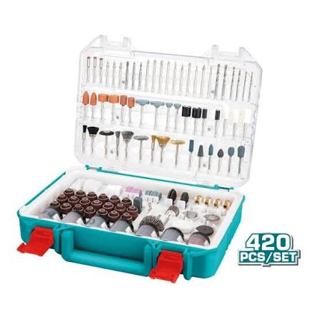 Kit d’accessoires pour mini perceuse 420 pièces TOTAL TAKMG4208