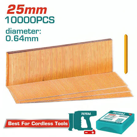 Clous sans tête 25 mm TOTAL TAC06825