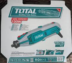 Mini-meuleuse rotative TOTAL TG513326 130 W avec accessoires et arbre flexible