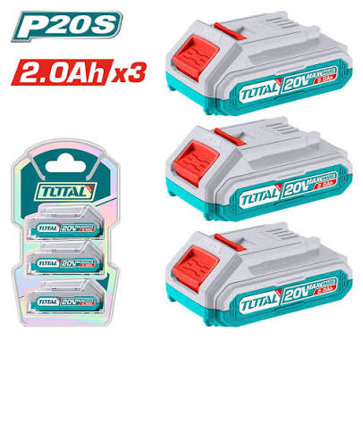 Kit de 3 batteries lithium-ion 20V 2,0 Ah TOTAL TOSLI240311