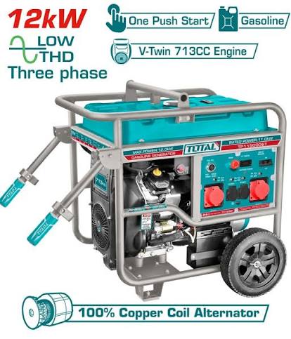 Groupe électrogène essence 12 kW TOTAL TP1150006T