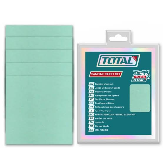 Set de feuilles abrasives 145×114 mm – 50 pièces TOTAL TAC145115