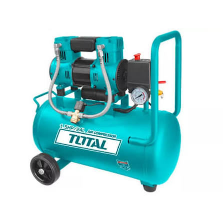 Compresseur d’air silencieux 24 L sans huile TOTAL TCS1110242