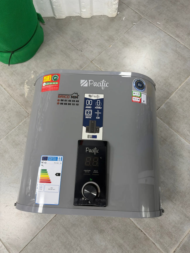 Chauffe eau électrique 30L PACIFIC slim avec Ercan Digital