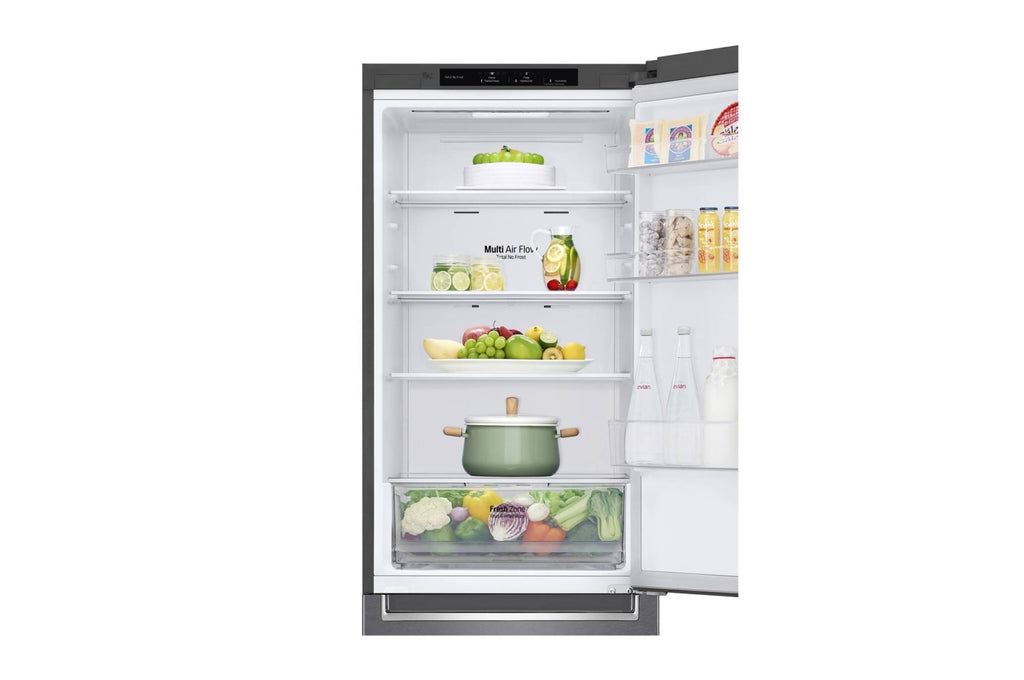 LG GR-B479NQLM portes ouvertes avec aliments