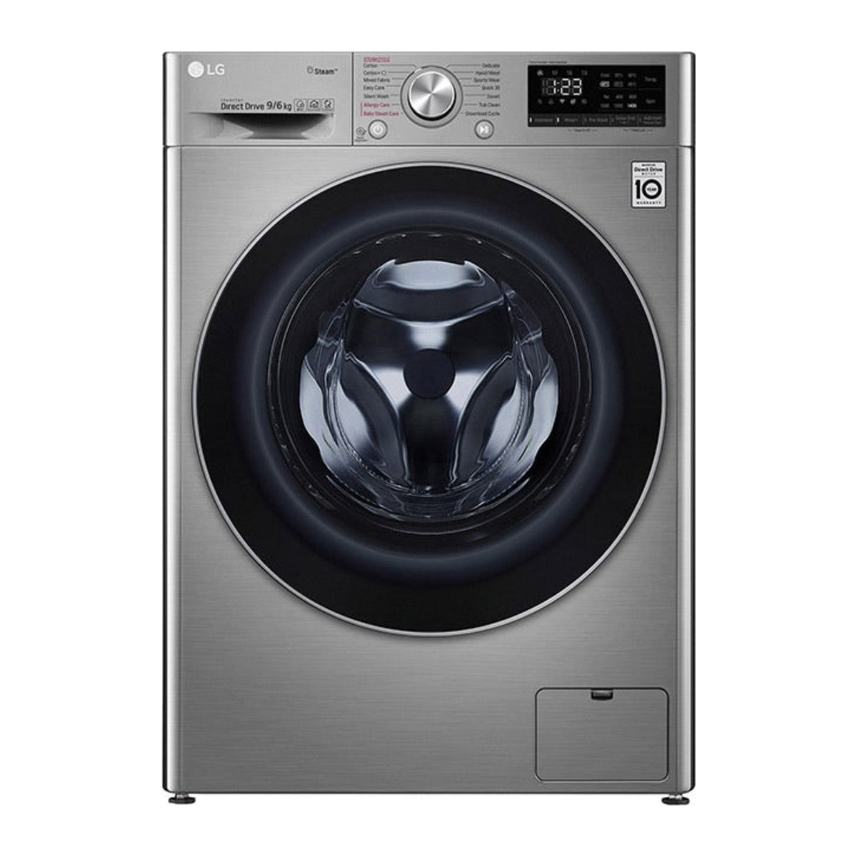 Lave-linge séchant 9 kg / 6 kg 1400 tr/min silver — LG F4V5VGP2T