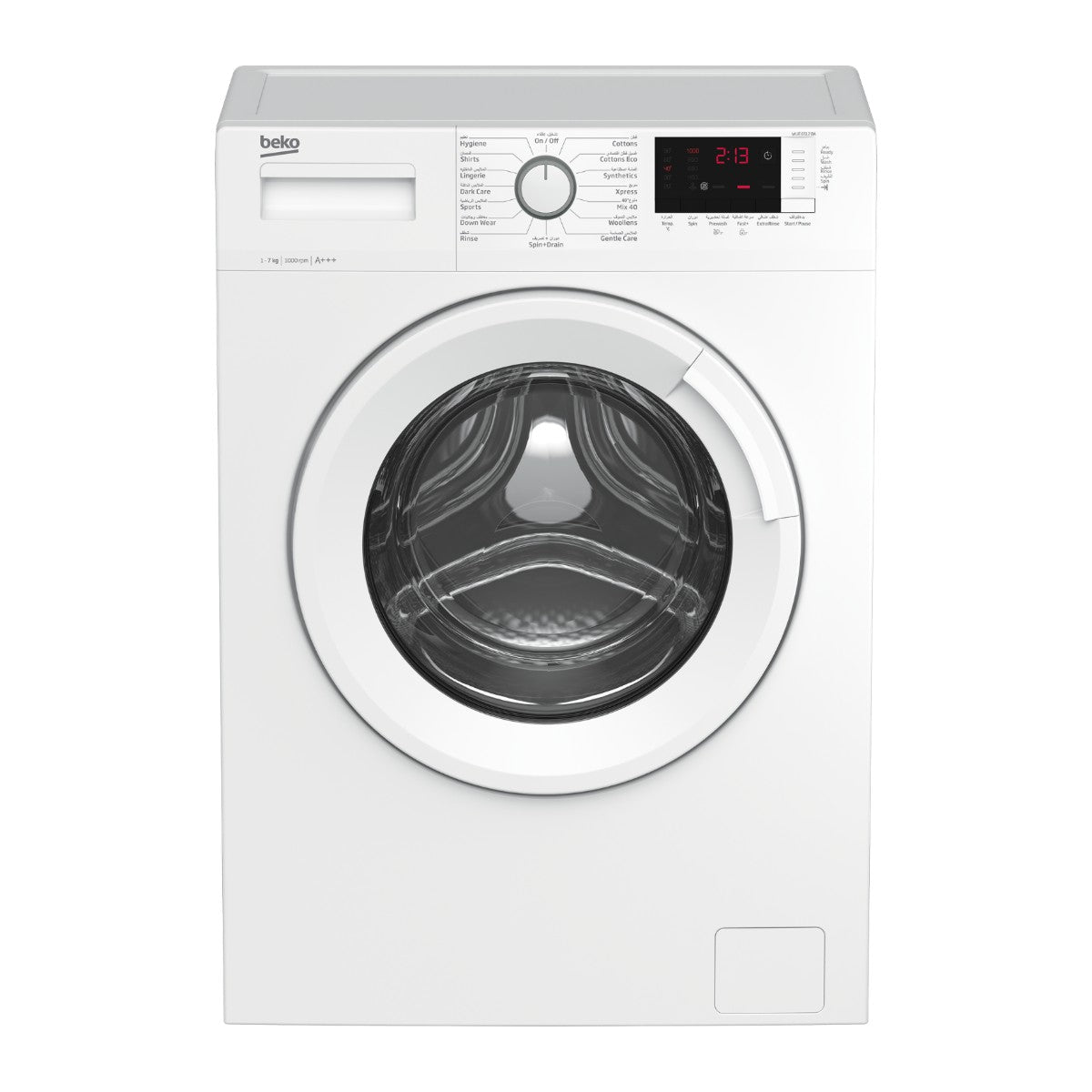Machine à laver 7 kg 1000 tr/min blanc — Beko WTV7511BO