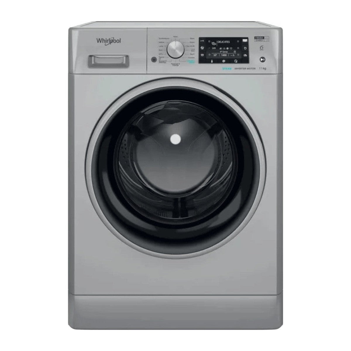 Machine à laver frontale 11 kg 1400 tr/min silver — Whirlpool FFD 11469 SBSV