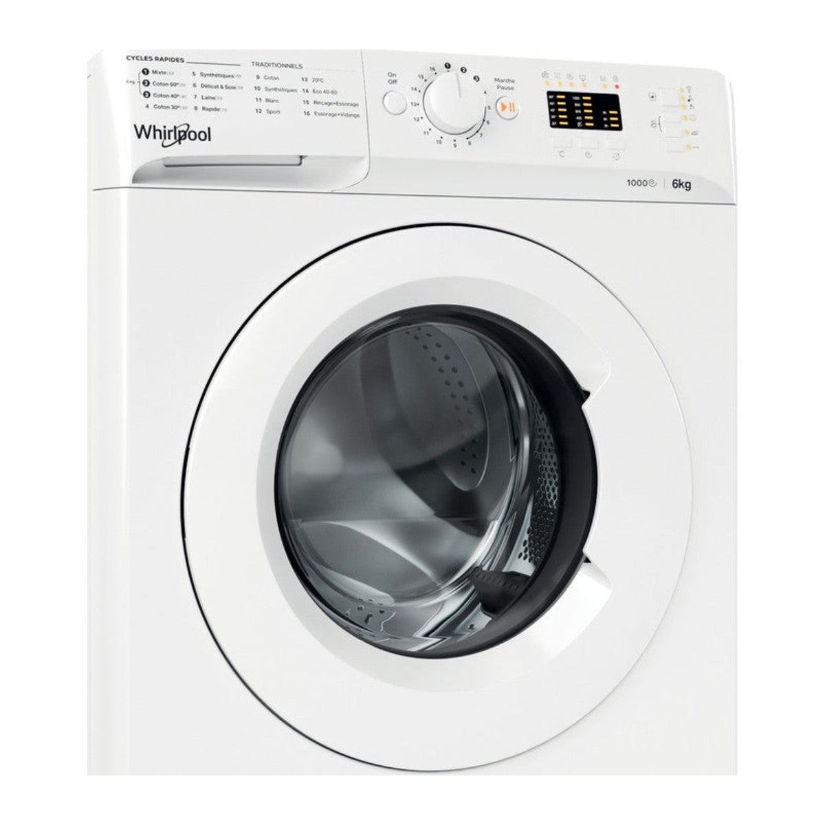 Machine à laver frontale 6 kg 1000 tr/min blanc — Whirlpool WMTA6101 NA