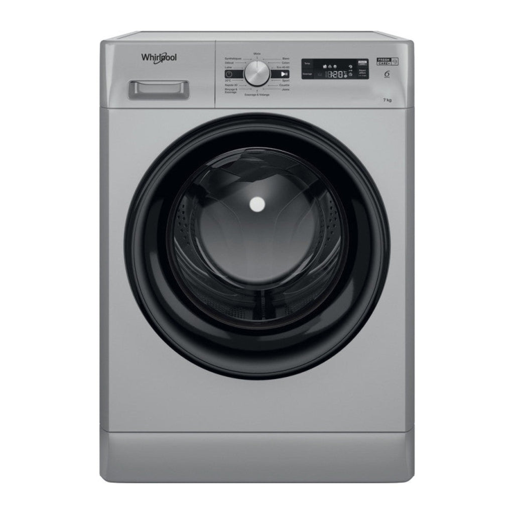 Machine à laver frontale 7 kg 1200 tr/min silver — Whirlpool FFWS 7235 SB NA